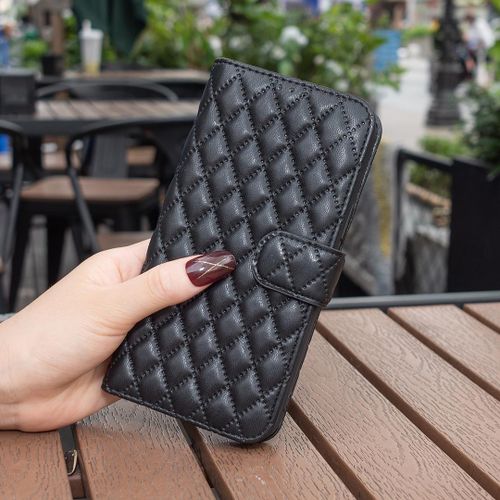 product_image_name-Generic-For Tecno Camon 30 Premier 5G Diamond Lattice Wallet Flip Leather Phone Case(Black)-4