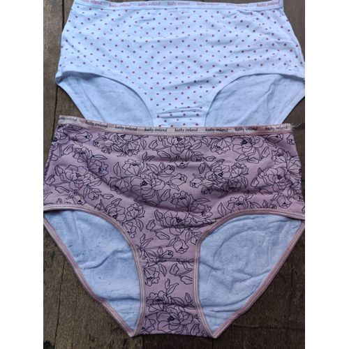 Kathy Ireland Women's High Waist Full Coverage Cotton Panties - 12 Pack Bundle