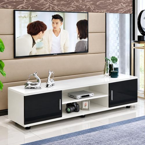 Generic Homely Black-White Multi Cabinet TV Stand TV Shelf