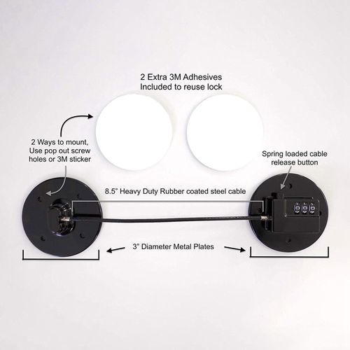 Refrigerator Lock with Key 3M Adhesive