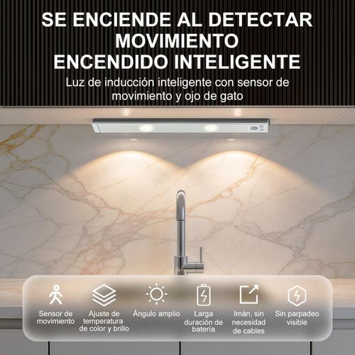 Generic 2PC 30CM+20CM Rechargeable Motion Sensor LED Under Cabinet Light Wireless Closet Light - image 2