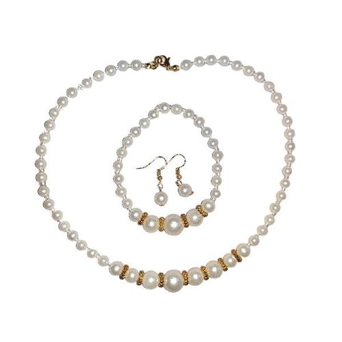 product_image_name-Genetic-Golden Cystal Beads Pearls Necklace -1