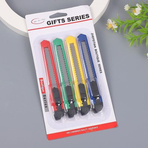 Generic 4 Pack Utility Cutter Knife, Office Stationery Paper Cutter Knife