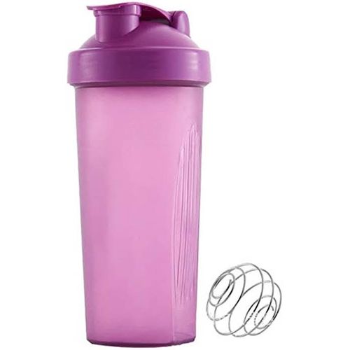 600ML Blender Shaker Bottle with Plastic Whisk Ball BPA Free