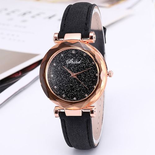 Black wrist watch for ladies shop