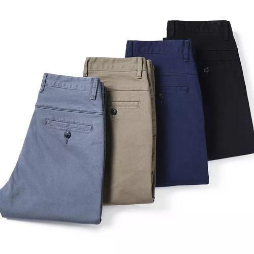 Fashion Smart chinos trouser for men- 4pcs