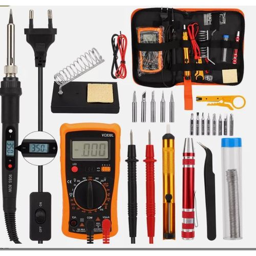 Generic Electric Sodering Iron Kit set  LCD Soldering Iron Digital Multimeter