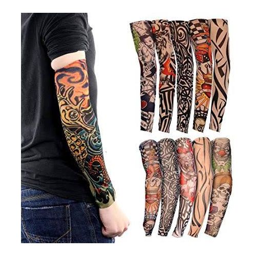 KESEE 6Pcs Unisex Temporary Fake Slip On Tattoo Arm Sleeves Kit New Fashion  Sunscreen Arm Sleeves : Amazon.in: Car & Motorbike