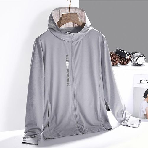 Generic Summer Sun Protection Coat Men Sun-Proof Top Ice Silk Sun