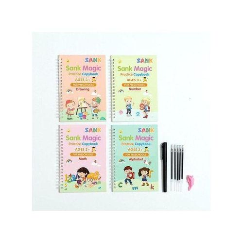 product_image_name-Generic-SHARE THIS PRODUCT    4in1 Reusable Calligraphy Sank Magic Kids Practice Book-1