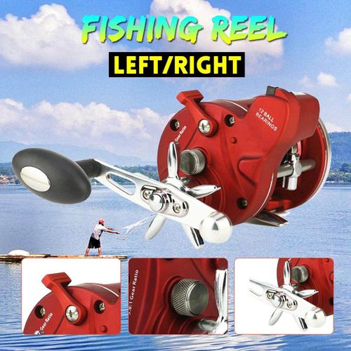 3.8:1 Gear Ratio Trolling Drum Fishing Reels Right Hand Trolling