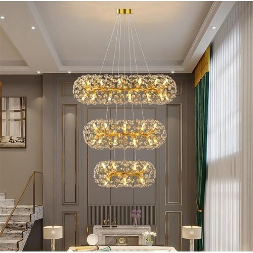 Generic 3-Tier Modern Crystal Dandelion Chandelier