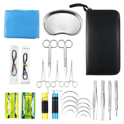 Suture Practice Kit Complete Suture Training Kit With Silicone Pad Suture  19 Pcs