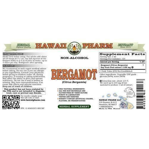 Hawaii Pharm Bergamot Liquid Extract 2oz - image 2