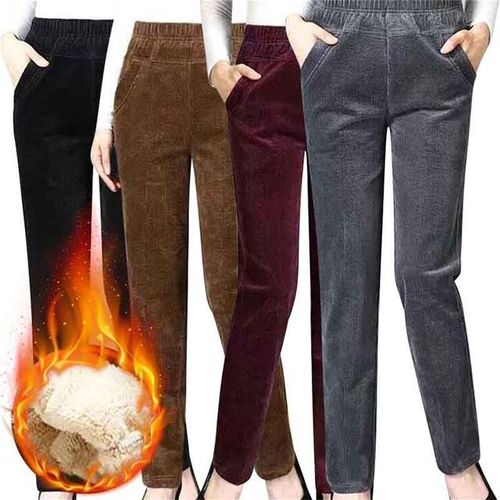 Thapower Women's Dress Pants Pull-on Super Stretch Business Casual Jeggings  Capris Work Leggings with Pockets A - Black Medium