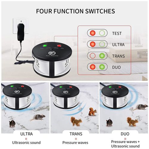 Ultrasonic Sonic Mouse Repellent Squirrel Repeller Rodent Rat Mice Deterrent