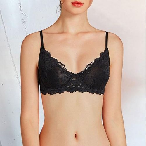 Generic Sexy Women Lace Bras Underwire Push Up Bra Back Closure Bralettle  Thin Breathable Underwear Female Lingerie Brasieres Para Mujer