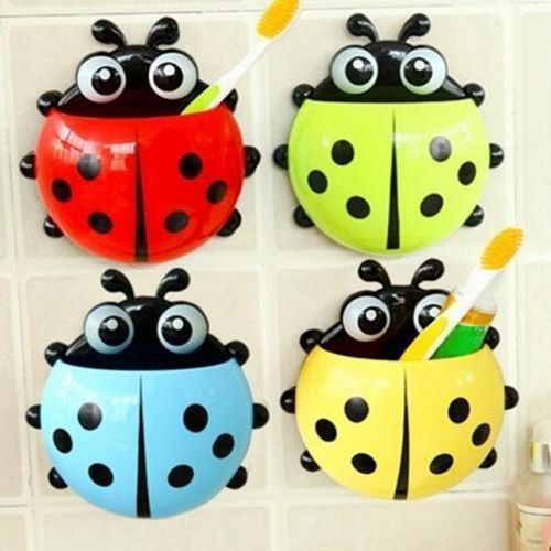 product_image_name-Generic-4 In 1 Ladybug Toothbrush & Toothpaste Holder/organizer-1