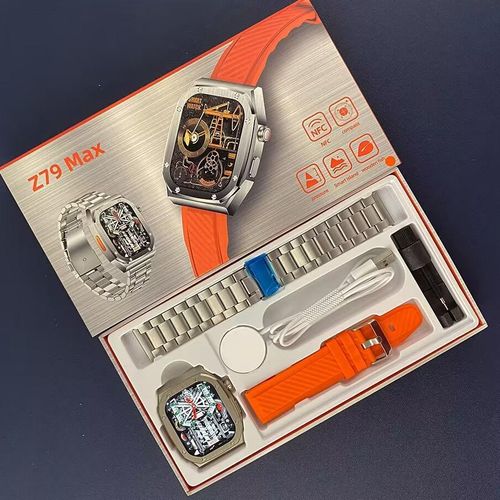 product_image_name-Generic-Z79 Max Hublot-Inspired Design Rugged Smartwatch With Extra Strap (Orange)-8