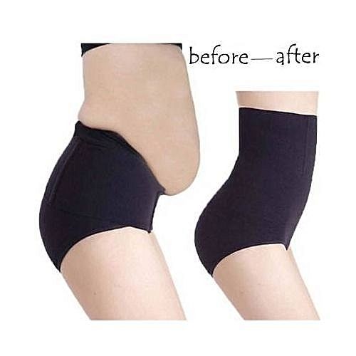 Ok Black Girdle Pant For Flat Tummy