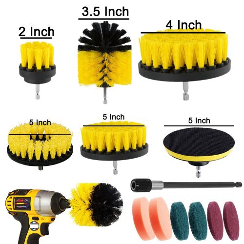 5Pcs 3Pcs Electric Drill Brush Power Scrubber Brush Bathroom