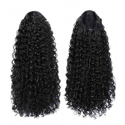 Generic Full Curly short Hair Pony For Ladies - Black - image 2