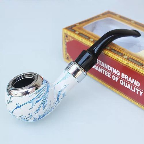 Generic Refined & Noble-Vintage-Porcelain-Smoking Pipe
