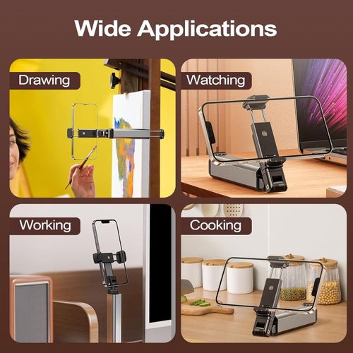 product_image_name-Generic-Phone Holder, Universal 360° Adjustable Angle, Suitable for Desktop, Vlogging, Filming, Compatible with 4 to 6.7 Inch Smartphones (Gray)-8