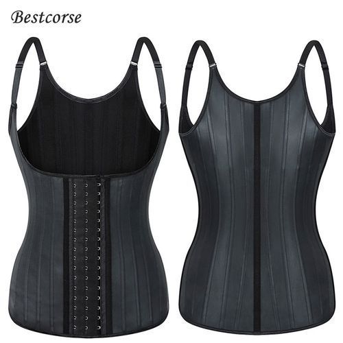 Xxs-6xl Latex Waist Trainer 25 Steel Bone Women Slimming Sheath