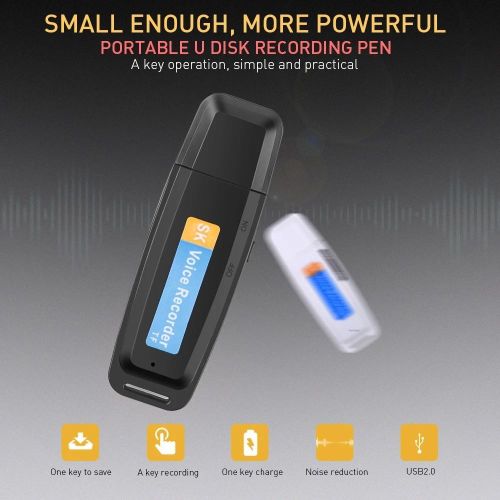 product_image_name-Generic-Professional Rechargeable U-Disk Portable USB Digital Audio Voice Recorder Pen Support TF Card-4