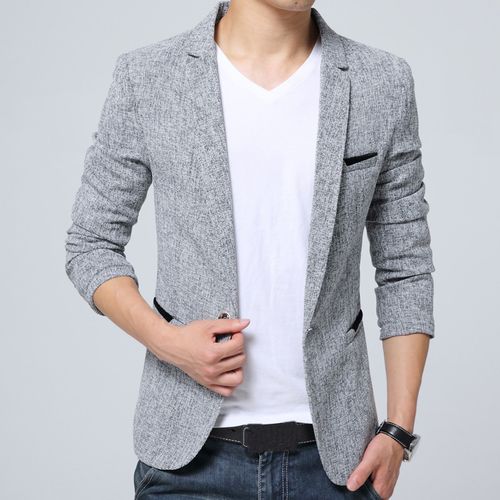Mens one button blazer top