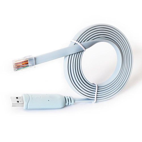 Cisco Compatible Console Cable, 6ft, FTDI USB to RJ45 Console Cable /  Windows 7, 8 / Vista / MAC / Linux / RS232 Switch Router 