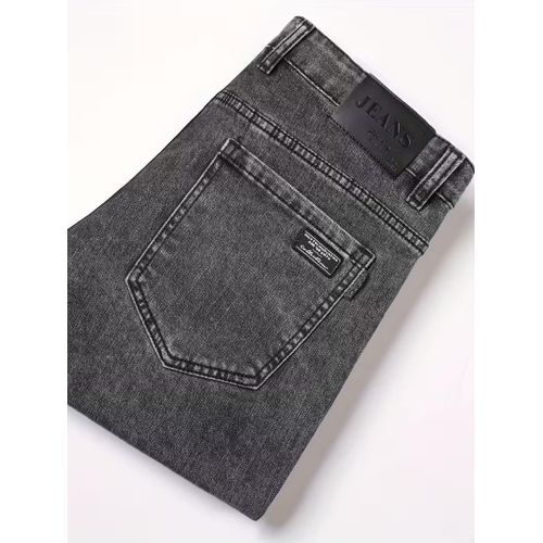 Fashion Classic Quality Plain Grey Jeans for Men