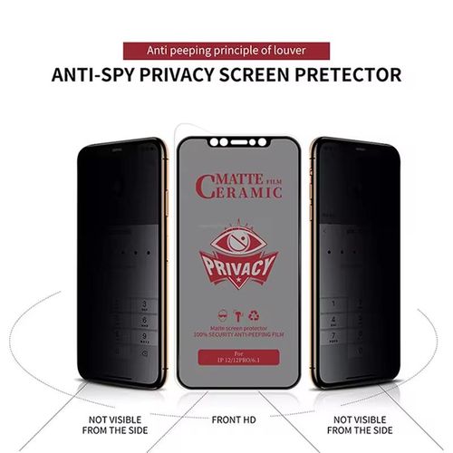 Matte 3PCS Soft Unbreakable Privacy / AntiSpy Mobile Screen Protector for iPhone 15, 15 Pro, 15 Plus, 15 Pro Max - image 2