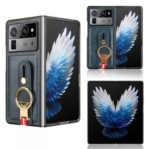Generic Unique leather case for techno phantom v fold 2 5g - blue
