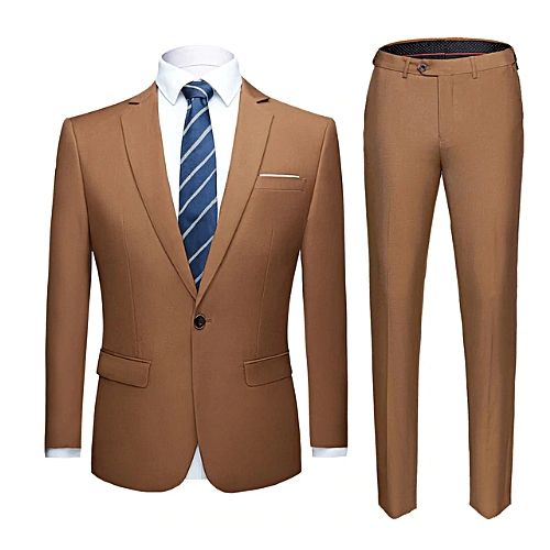 Fashion Executive Men's Slim Fit Suit - Golden Brown | Jumia Nigeria