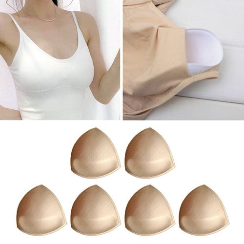 Fashion Silicone Bra Removable Pads Inserts Breast Enhancer -nude-ONE SIZE  FITS ALL