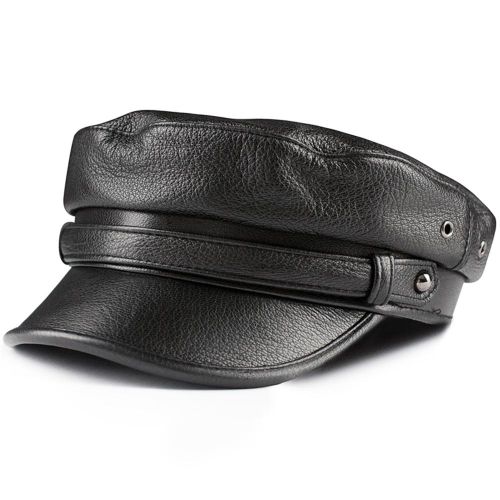 Leather baker boy hat sales