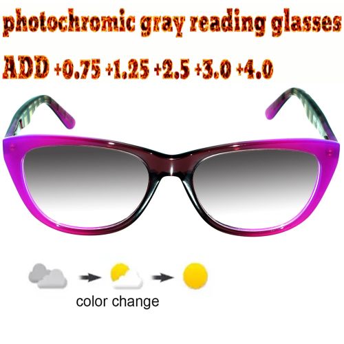 product_image_name-Clara Vida-Cat's Eye Frame Photochromic Ladies Reading Glasses +1 To +4-1