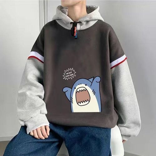 Fashion Winter men s cartoon printed Pullover two piece et Hoodie cotton loose casual Sweatshirt Jumia Nigeria