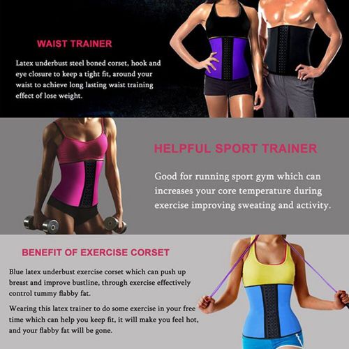 Generic 5 Colors Women Waist Trainer Shaper Cincher Tummy Weight Loss  Slimming Trimming Waist Trainer Fitness Belt Underbust Shapewear Nude 5XL