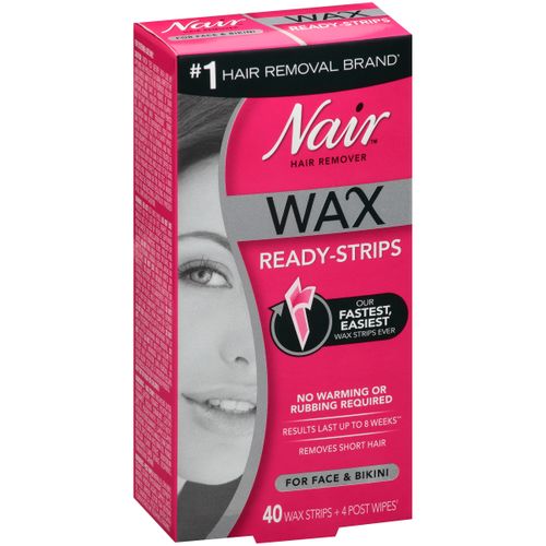 product_image_name-Nair-Wax Ready-strips Face & Bikini - 40 Strips-1