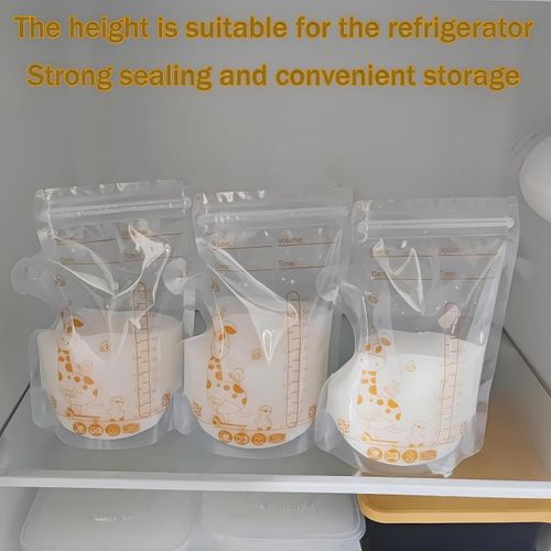 product_image_name-Flushrenic-50 Pcs Breast Milk Storage Bag, Breast Milk Storage, 250ml Disposable Milk Storage Bags, Breast Milk Bags, Milk Storage Bags Breastfeeding, for Breastfeeding, No-Leak Milk Freezer Storage Pouches-3