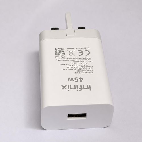 Infinix  45w Super Fast Adapter Charger - WHITE