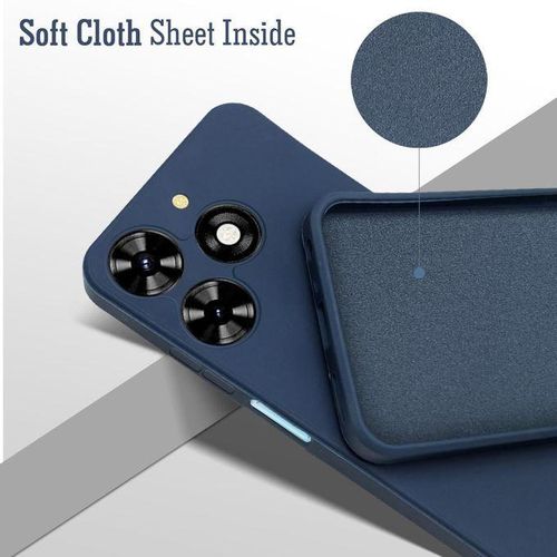 Generic Tecno Spark 40 smooth protective silicone back case...Blue - image 3
