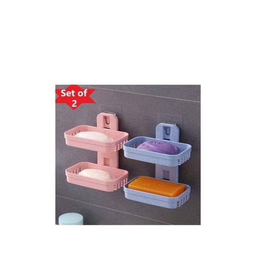 Generic 2pcs Soap Dish box