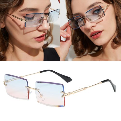 Women's & Girls Sunglasses - Rimless Octagon Sunglasses