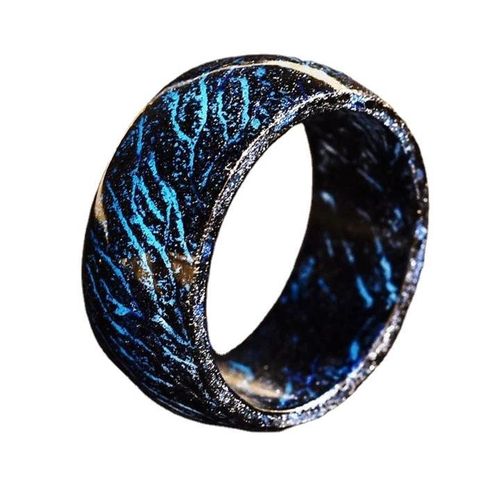 Generic Colorful Luminous Resin Ring Women Men Fluorescent Glowing