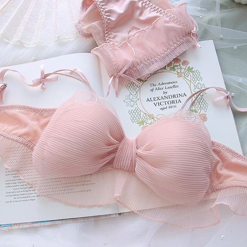 Generic New Japanese Bras Lolita Girls Folds Bow Lovely Underwear