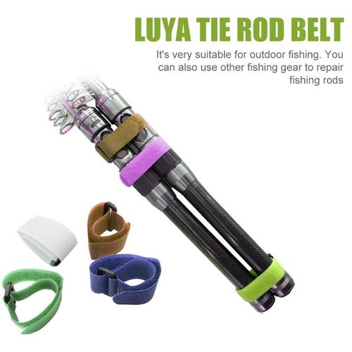 Generic Reusable Fishing Rod Tie Holder Strap Suspenders Rod Belt